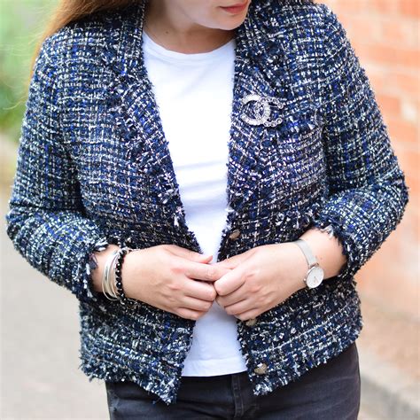 chanel tweed jacket etsy|Chanel tweed jacket zara.